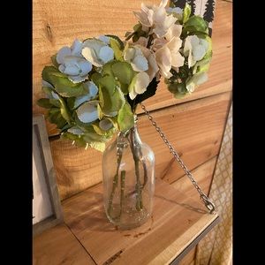 Rustic decor glass jar with pottery barn faux flowers